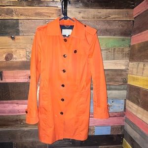 Banana Republic orange trench rain coat.
